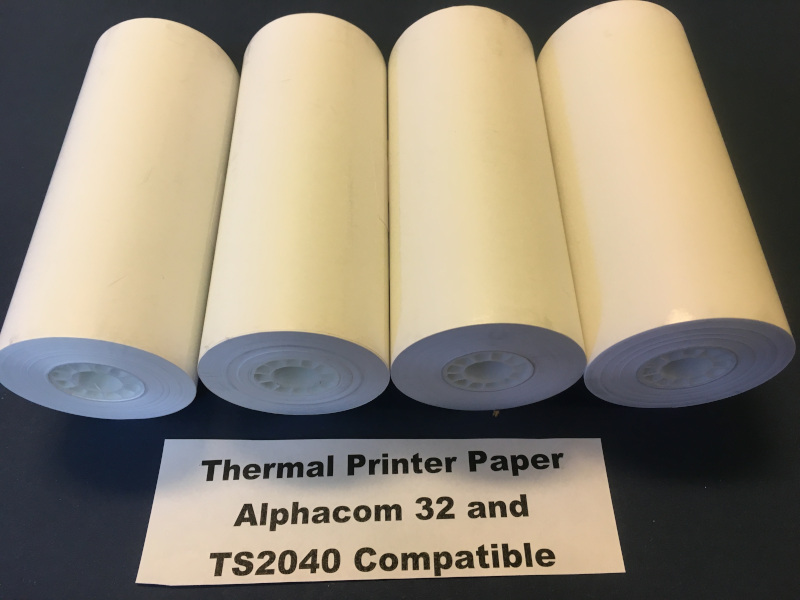 4 rolls Alphacom32 paper 800W